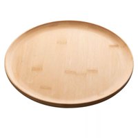 Prato De Bambu 18x2cm Lyor Bandeja Redonda Petisqueira Servir Decorar Buffet
