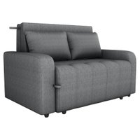 Sofa Cama 2 Lugares 138 cm Amora Linho Vancouver Cinza Milani Store