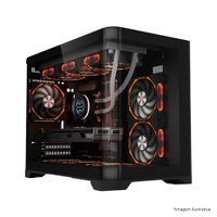 Gabinete gamer Liketec Madness Dark curvo sem fan