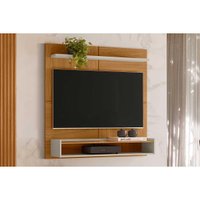 Home p/ TV até 50 Pol Creta c/ 1 Nicho e 1 Prateleira 120x120cm Nature/Off White - Linea Brasil