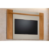 Home p/ TV até 60 Pol Tulum Extensivel c/ 1 Prateleira 160 ou 180x150cm Nature/Off White - Linea Brasil