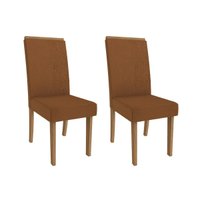 Kit 2 Cadeiras Sala Jantar Íris 2CAD142 Madeirado 2 Un Canela/Boucle Terracota - Kappesberg