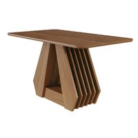 Mesa Multiuso Cozinha Agata c/ Tampo Madeirado 130x80cm Cinamomo - Cimol