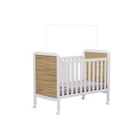 Berço / Mini Cama Infantil Cloe 2 em 1 Branco/Amendoa - Peroba