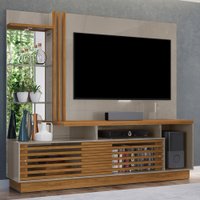 Estante para TV Até 60 Polegadas Stock Plus 2 Portas Fendi/Naturale - Pnr Móveis