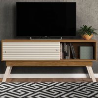 Rack para TV Até 65 Polegadas Stock 2 Portas Naturale/Off White - Pnr Móveis