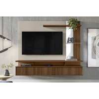Home p/ TV até 60 Pol Maragogi c/ 2 Porta e 2 Prateleiras 182x154cm Freijó/Off White - Linea Brasil