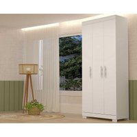 Guarda Roupa 3 Portas e 2 Gavetas Lana Flex Branco/Lilas/Rosa/Azul - ACP