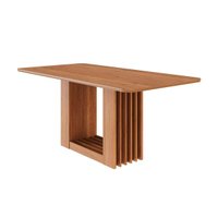 Mesa Multiuso Cozinha Ariela c/ Tampo Madeirado 180x90cm Cinamomo - Cimol