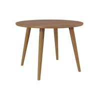 Mesa p/ Cozinha Dani c/ Tampo Madeirado Redondo 109x109cm Carvalho/Cinamomo - Cimol