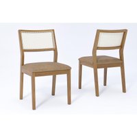 Cadeira de Cozinha Bella Kit 2 Un Carvalho/Couríssimo Kaki - Cimol