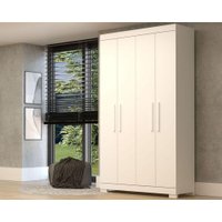 Guarda Roupa 4 Portas 2 Gavetas Lana Branco - ACP