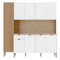 Cozinha Compacta 9P 1G 201 cm Pulse Freijo Artico Cp Riscatto Freijo KTP