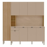 Cozinha Compacta 9P 1G 201 cm Pulse Freijo Vanilla Cp Riscatto Freijo KTP