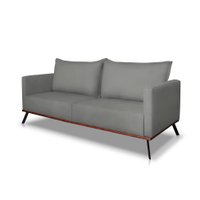 Sofá 2 Lugares Zeus Veludo Cinza Chumbo 160 cm