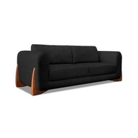 Sofá 4 Lugares Yves Bouclé Preto 250 cm