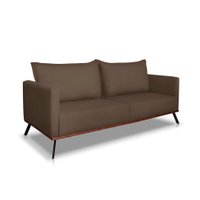 Sofá 3 Lugares Zeus Veludo Marrom 200 cm