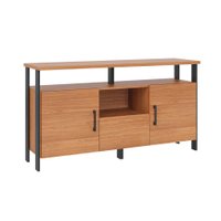 Buffet Amal 100% MDF 2 Portas 1 Gaveta Freijó e Preto