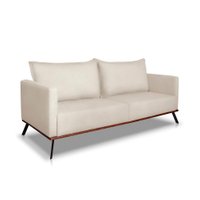 Sofá 3 Lugares Zeus Veludo Bege 220 cm