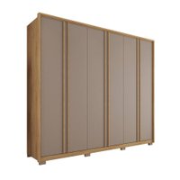 Guarda-Roupa Casal Gladiador 6 Portas 4 Gavetas Fendi e Buriti