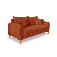 Sofá 3 Lugares Lisboa Bouclé Terracota 220 cm