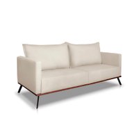 Sofá 3 Lugares Zeus Veludo Bege 180 cm