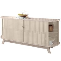 Buffet Aparador 4 Portas 183 cm Monaco Calacata Off White MADETEC