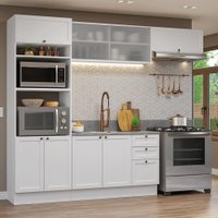 Armário de Cozinha Completa 270 cm Branco Vik Madesa 03