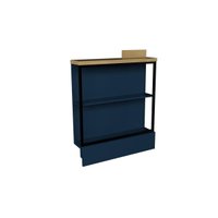 Gabinete de Cozinha Modulado Balcão c/ Tampo Évora PH 3070 c/ 2 Prateleiras 78.5cm Azul/Carvalho Nature - Herval