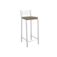 Banqueta de Cozinha Gênova 1B705CR Aço 1 Un Cromado/Boucle Bege Fendi - Kappesberg