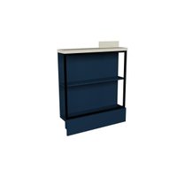 Balcão de Cozinha Modulado c/ Tampo Évora PH 3070 c/ 2 Prateleiras 78.5cm Azul/Cinza Argila - Herval