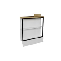 Gabinete de Cozinha Modulado Balcão c/ Tampo Évora PH 3070 c/ 2 Prateleiras 78.5cm Branco/Carvalho Nature - Herval