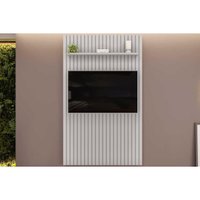 Painel Home p/ TV até 55 Pol Pratic Ripado c/ 1 Prateleira 143x240cm Bali - DJ Móveis