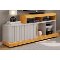 Rack Bancada p/ TV até 47 Pol Scala c/ 1 Porta e 5 Nichos 160cm Cedro/Bali - DJ Móveis