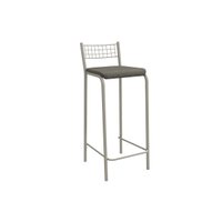 Banqueta Sala de Jantar Gênova 1B705NK Aço 1 Un Niquel/Linho Escuro - Kappesberg