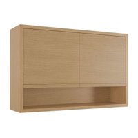 Armário de Cozinha Modulado Condessa c/ 2 Portas Basculantes 120cm Carvalho/Greice - Nesher