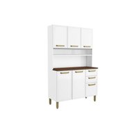 Kit de Cozinha Compacta Bella c/ 6 Portas e 2 Gavetas 120cm Branco - Bertolini