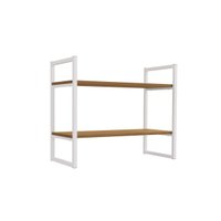Prateleira Decorativa Quarto Bebê Industrial LI008 Canela/Branco - Kappesberg