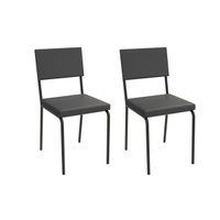Kit 2 Cadeiras de Cozinha Zaria 2C128PRF Aço 2 Un Preto/ano Preto - Kappesberg