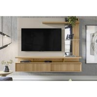 Home p/ TV até 60 Pol Maragogi c/ 2 Porta e 2 Prateleiras 182x154cm Carvalho/Off White - Linea Brasil