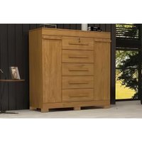 Cômoda Casal 2 Portas e 5 Gavetas Diana Cinamomo - ACP