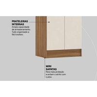 Armário Multiuso Lavanderia Viena c/ 2 Portas Cafe Touch - Demóbile