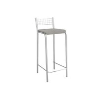 Banqueta Sala de Jantar Gênova 1B705CR Aço 1 Un Cromado/Boucle Cinza - Kappesberg