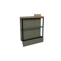 Gabinete de Cozinha Modulado Balcão c/ Tampo Évora PH 3070 c/ 2 Prateleiras 78.5cm Verde/Carvalho Nature - Herval