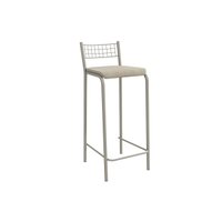 Banqueta Sala de Jantar Gênova 1B705NK Aço 1 Un Niquel/Linho Bege Fendi - Kappesberg