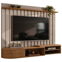 Painel Suspenso Tv 75 Pol 207 cm Imola Fend Naturale MADETEC
