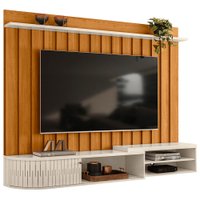 Painel Suspenso Tv 75 Pol 207 cm Imola Cinamomo Off White MADETEC