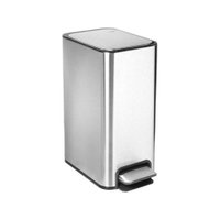 Lixeira Docol Flat 90987293016 com Pedal 10L Inox Escovado