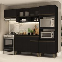 Armário de Cozinha Completa Atlanta Home Preto Touch