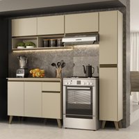 Armário de Cozinha Completa Atlanta Slim Amêndoa